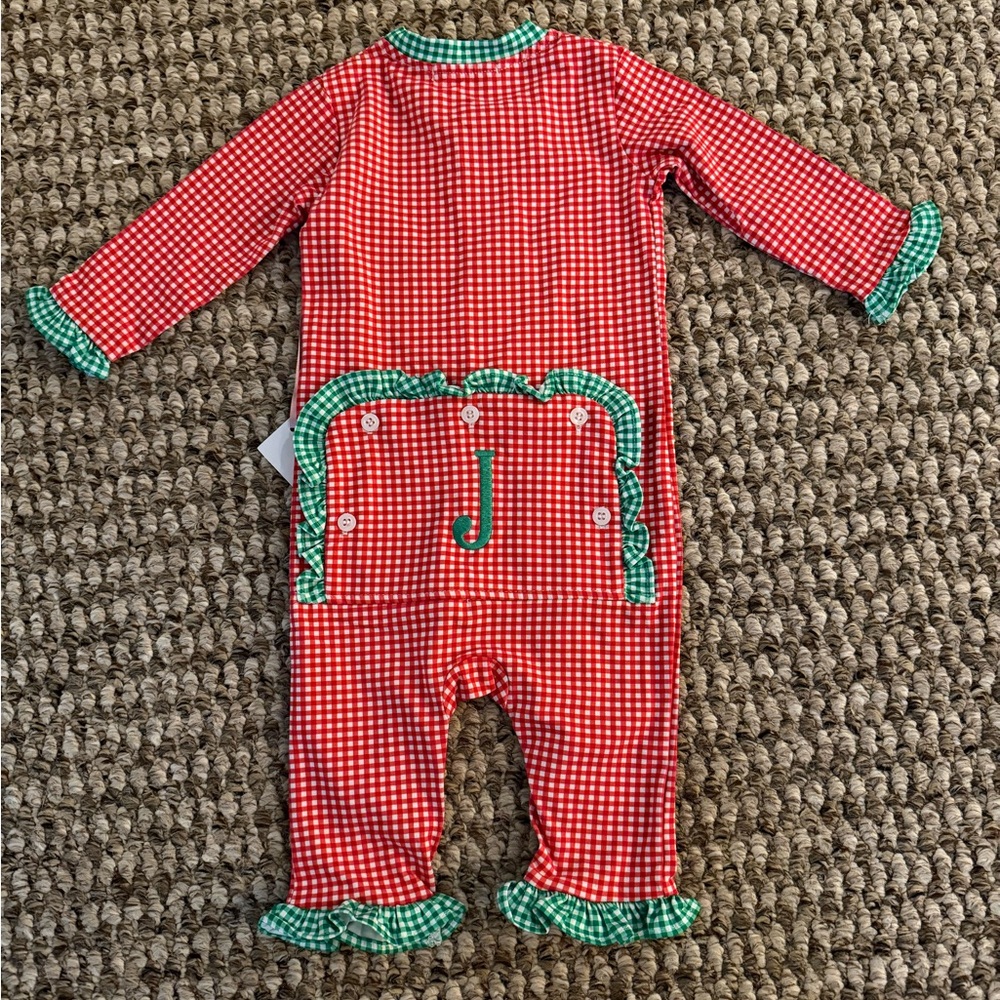 Cecil and Lou monogrammed “J” Christmas PJs